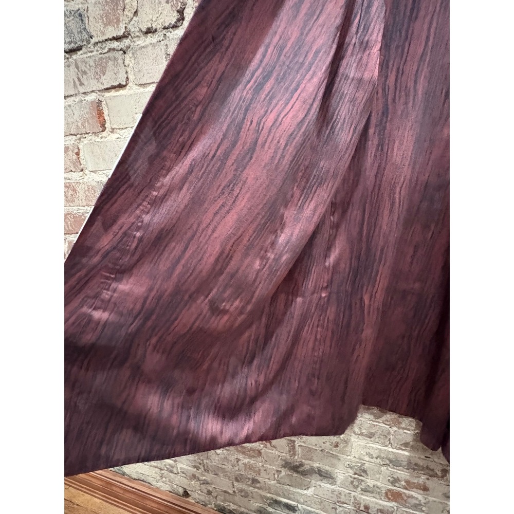Chico's Marrakesh Long Kimono Ruana Burgundy Black Abstract Size 3 XL NWT - Picture 6 of 7